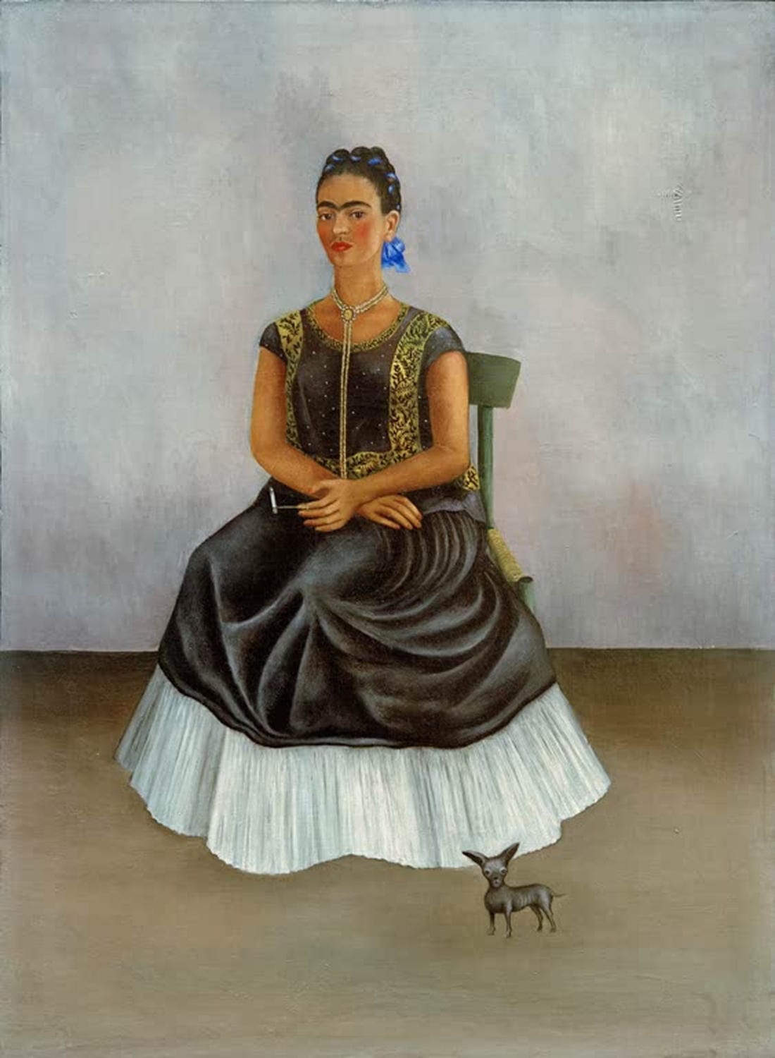Itzcuintli-Hund mit mir von Frida Kahlo als Kunstdruck
