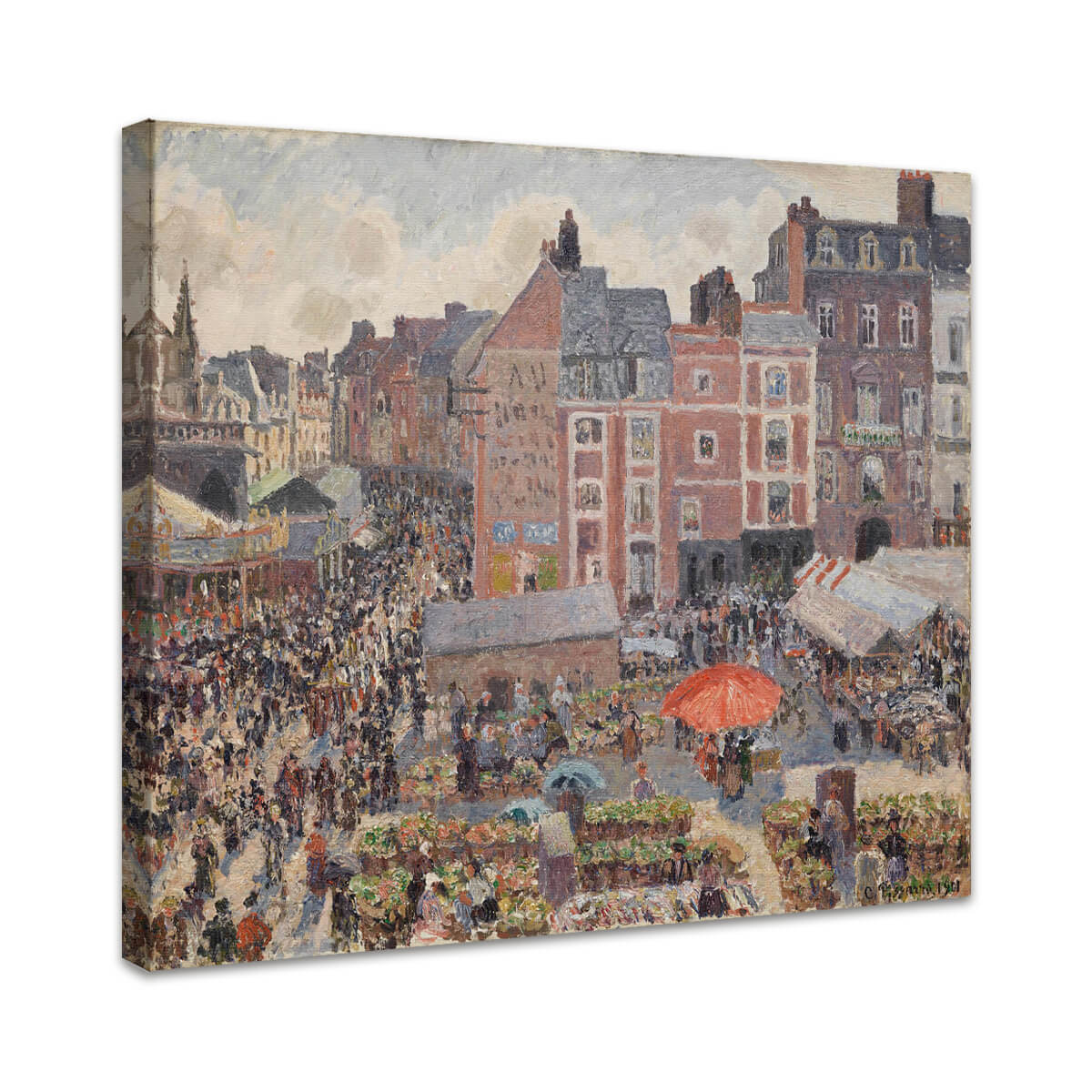 Jahrmarkt an einem sonnigen Nachmittag, Dieppe | Camille Pissarro