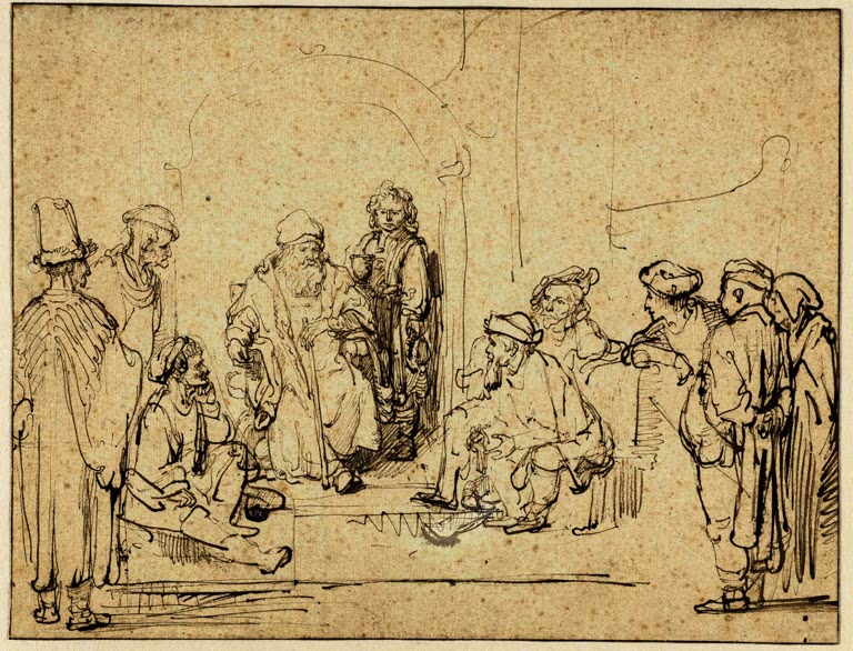 Kunstdruck „Jakob und seine Söhne“ von Rembrandt van Rijn