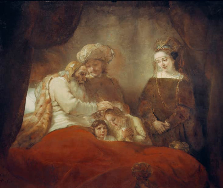 Kunstdruck Jakobs Segen von Rembrandt van Rijn