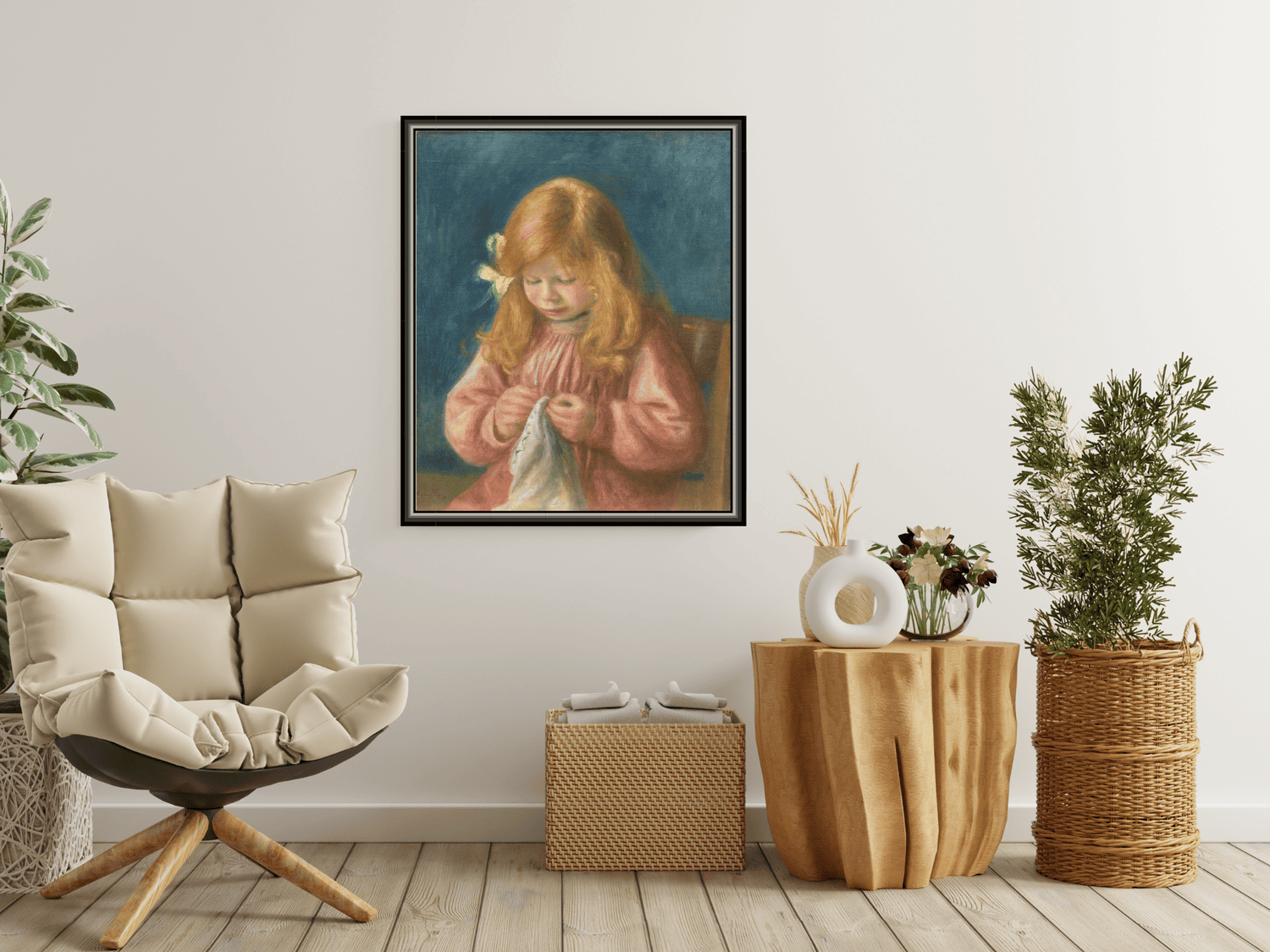 Jean Renoir beim Nähen | Pierre-Auguste Renoir