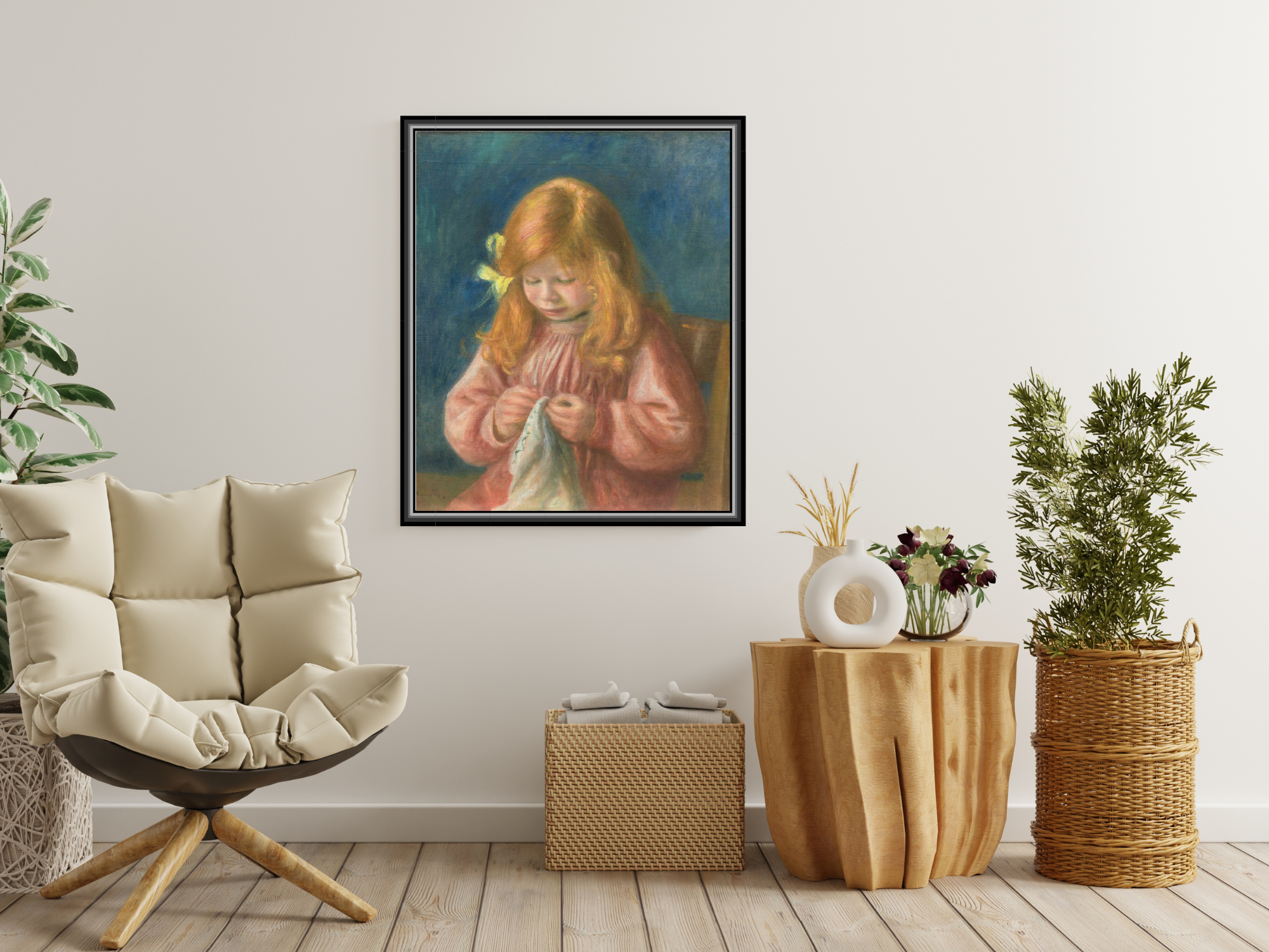 Jean Renoir beim Nähen | Pierre-Auguste Renoir