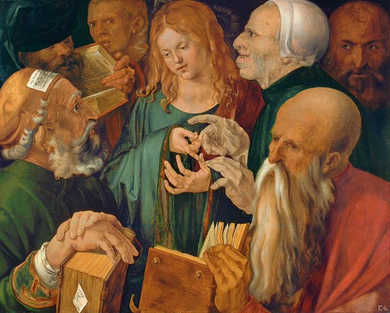 Kunstdruck „Jesus unter den Schriftgelehrten“ von Albrecht Dürer
