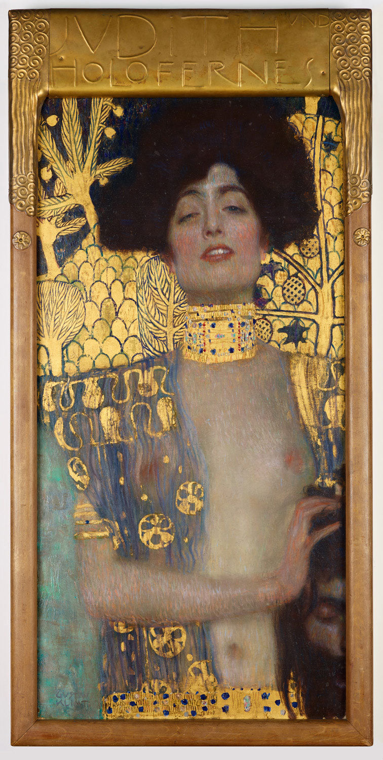 Judith I, Gemälde von Gustav Klimt, 1901, sinnliche Darstellung im Jugendstil mit goldenen Ornamenten.