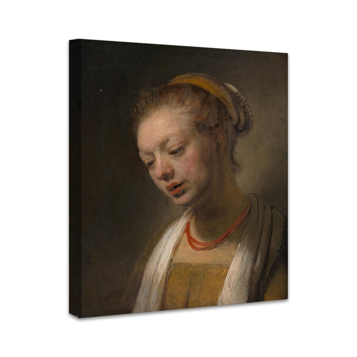 Junge Frau mit Roter Halskette | Rembrandt van Rijn