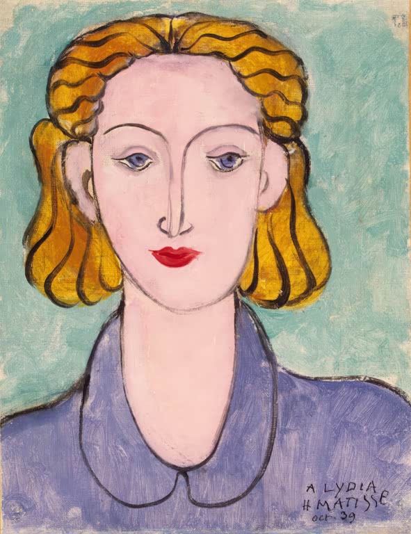 Kunstdruck des Gemäldes „Junge Frau im blauen Bluse“ von Henri Matisse – hochwertiger Kunstdruck, erhältlich als Poster oder auf Leinwand.