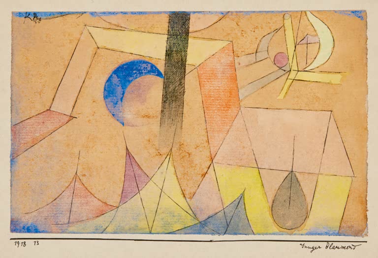 Kunstdruck „Junger Blaumond“ von Paul Klee