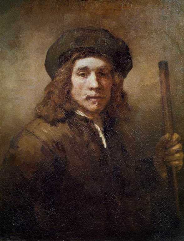 Kunstdruck „Junger Mann mit Stab“ von Rembrandt van Rijn