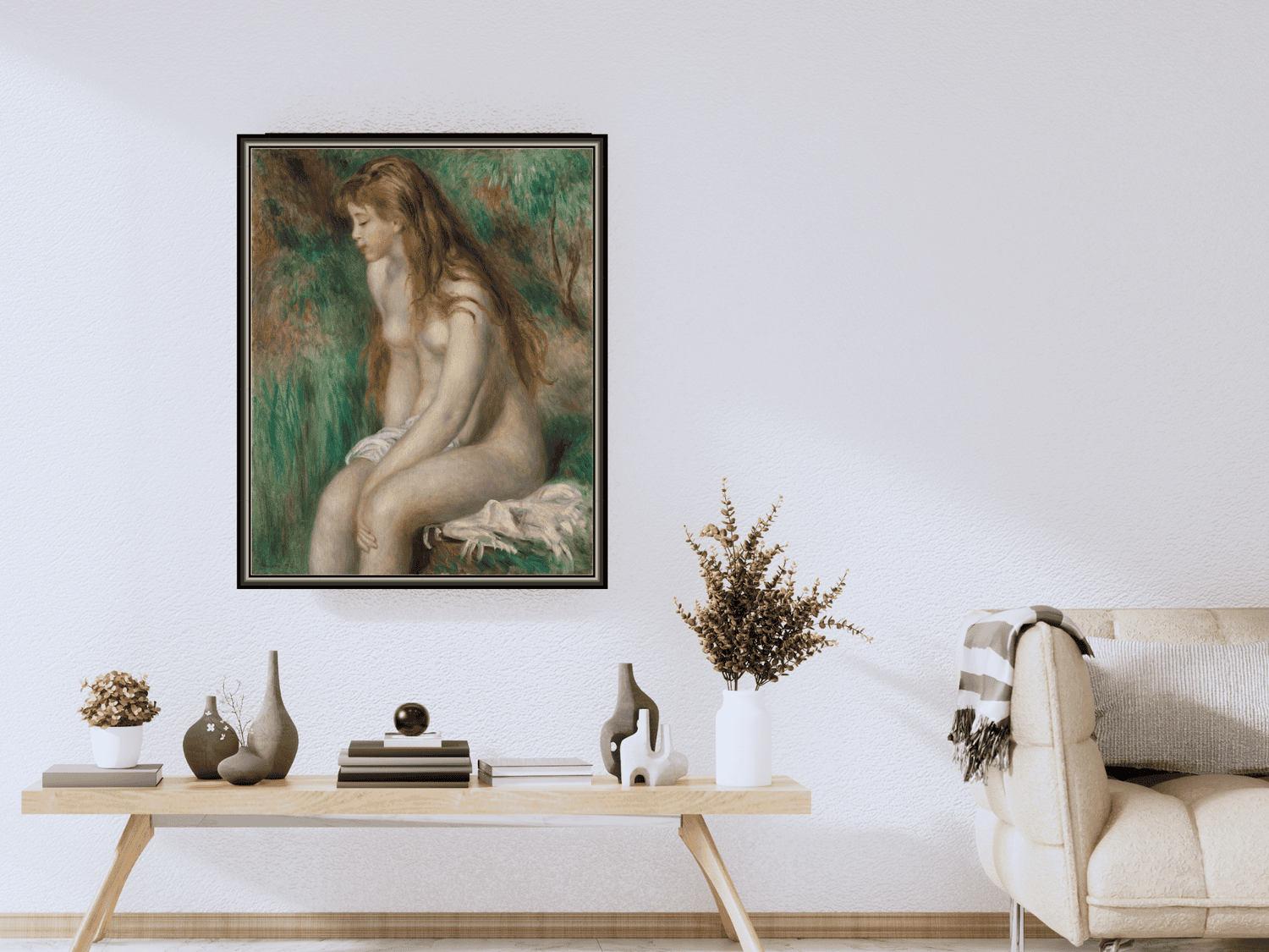 Junges Mädchen beim Baden | Pierre-Auguste Renoir