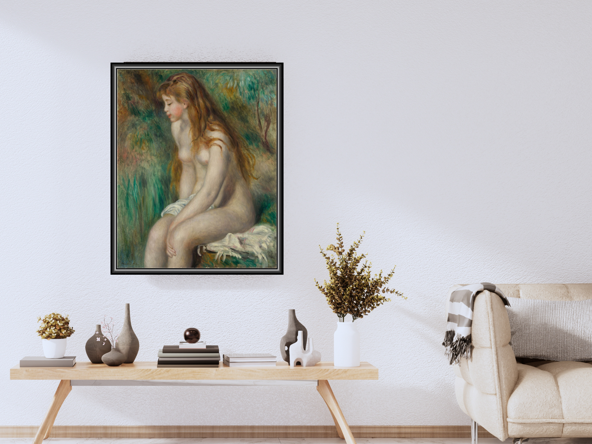 Junges Mädchen beim Baden | Pierre-Auguste Renoir