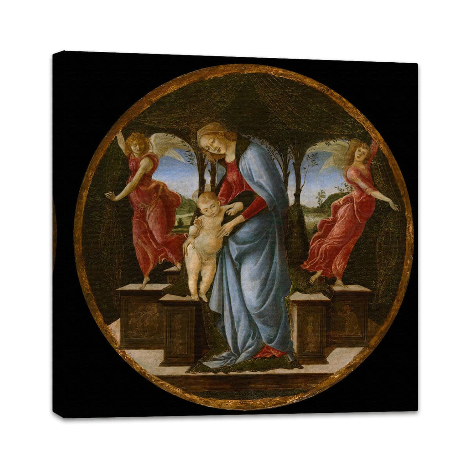 Jungfrau und Kind mit zwei Engeln | Sandro Botticelli