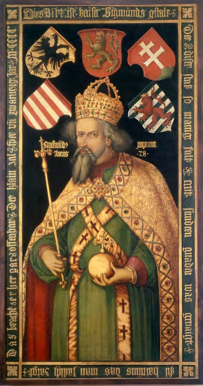 Kunstdruck „Kaiser Sigismund“ von Albrecht Dürer als würdevoll dargestelltes Herrscherporträt