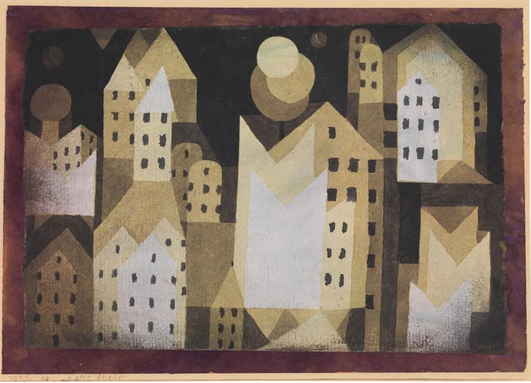 Kunstdruck „Kalte Stadt“ von Paul Klee