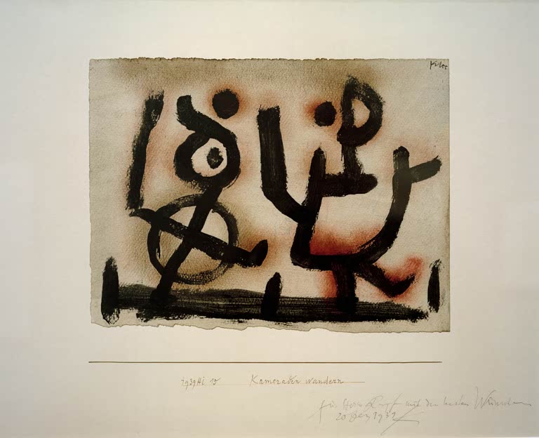 Kunstdruck „Kameraden wandern“ von Paul Klee, handgefertigt in Deutschland