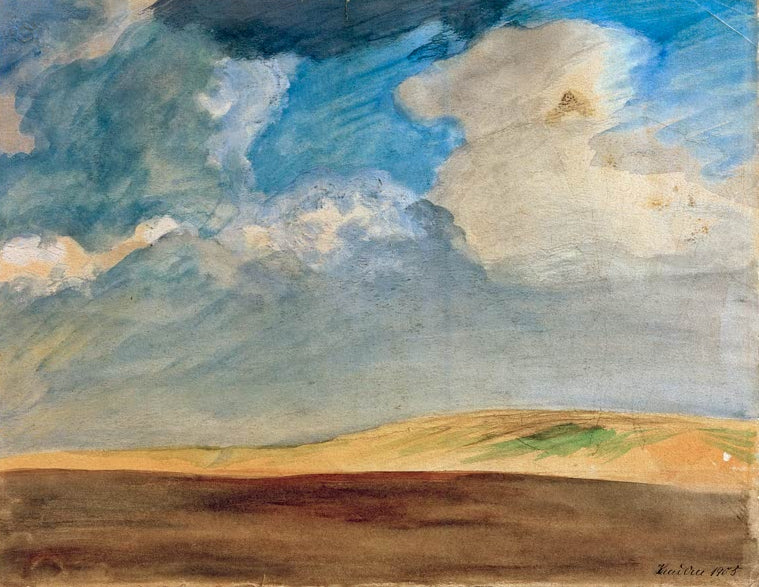 Kunstdruck des Gemäldes „Kanderner Landschaft“ von August Macke. Hochwertig in Deutschland von Hand gefertigt, erhältlich als Poster oder Leinwand und optional gerahmt.