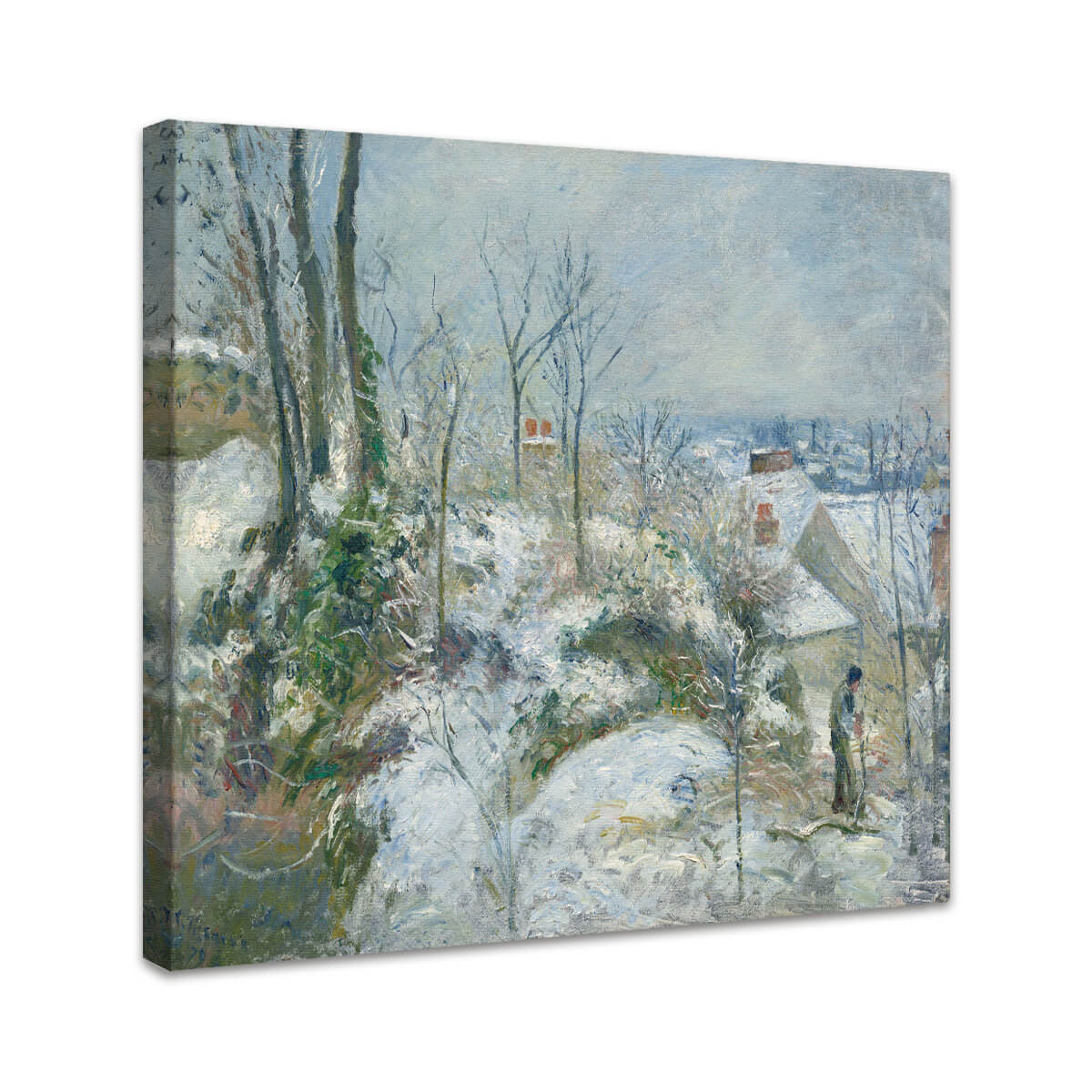 Kaninchengehege in Pontoise, Schnee | Camille Pissarro