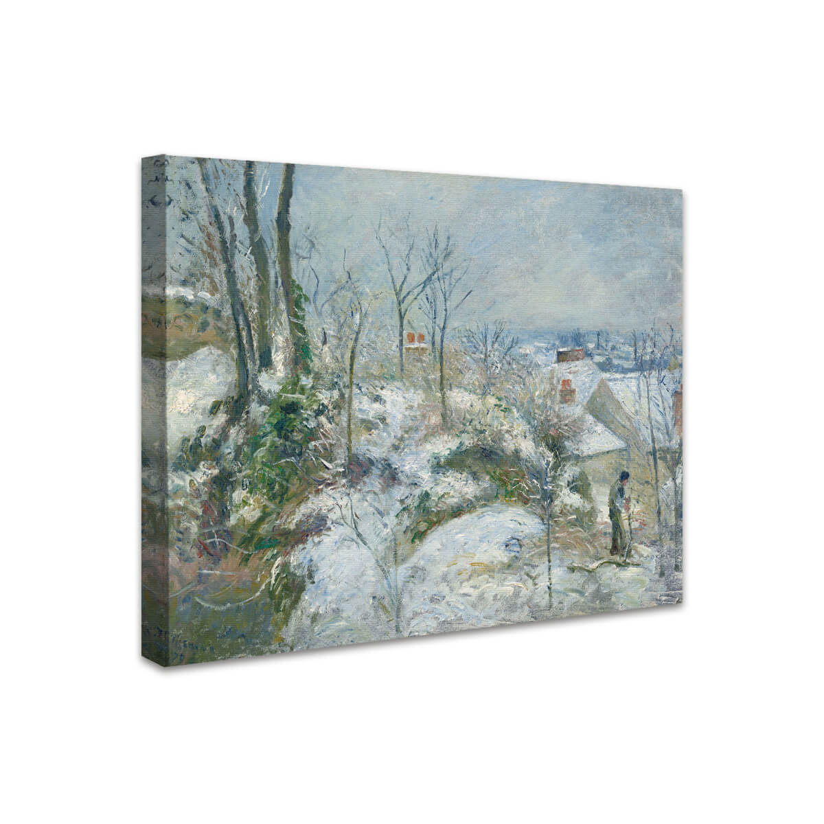 Kaninchengehege in Pontoise, Schnee | Camille Pissarro