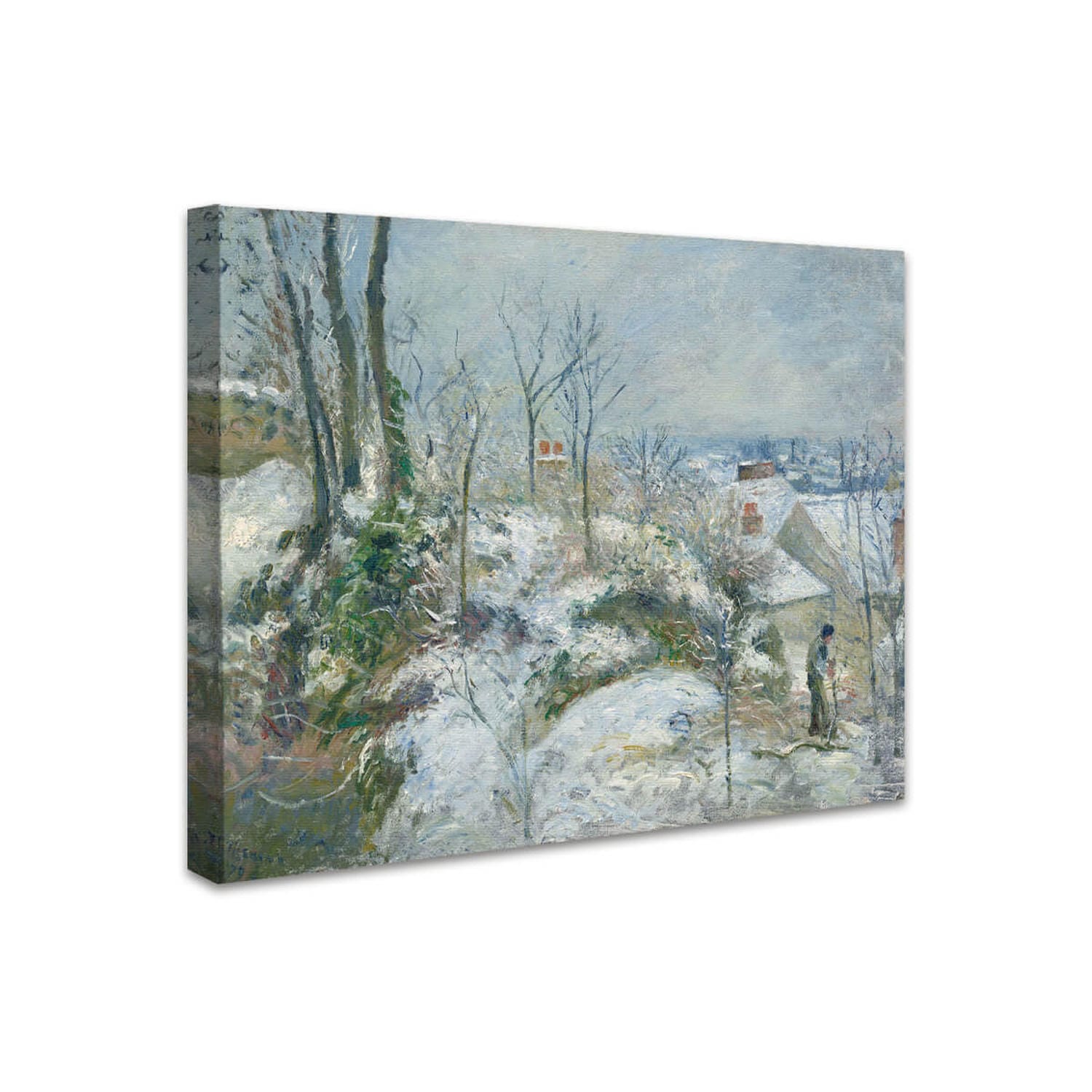 Kaninchengehege in Pontoise, Schnee | Camille Pissarro