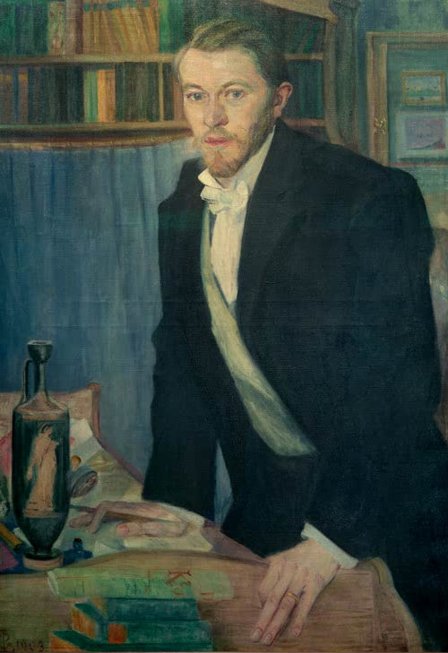 Kunstdruck Karl Ernst Osthaus von Ida Gerhardi – Porträtgemälde als hochwertiger Kunstdruck, handgefertigt in Deutschland