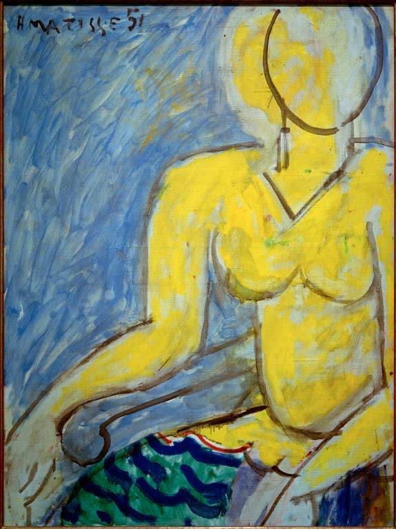 Kunstdruck des Gemäldes „Katia im gelben Kleid“ von Henri Matisse, erhältlich als Leinwand oder Poster, optional gerahmt, in Deutschland von Hand gefertigt.