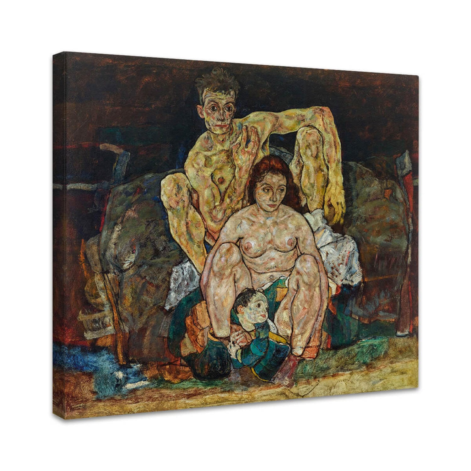 Kauerndes Menschenpaar (Die Familie) | Egon Schiele