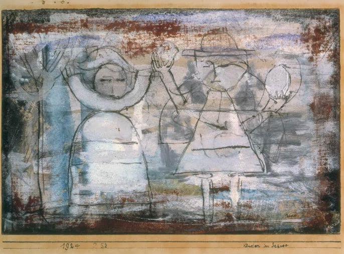 Kunstdruck „Kinder im Schnee“ von Paul Klee
