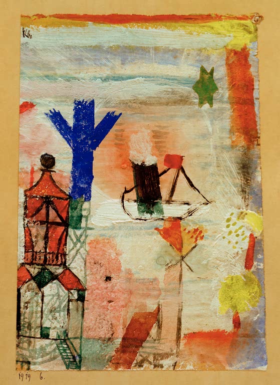 Kunstdruck „Kleiner Dampfer“ von Paul Klee, handgefertigt in Deutschland