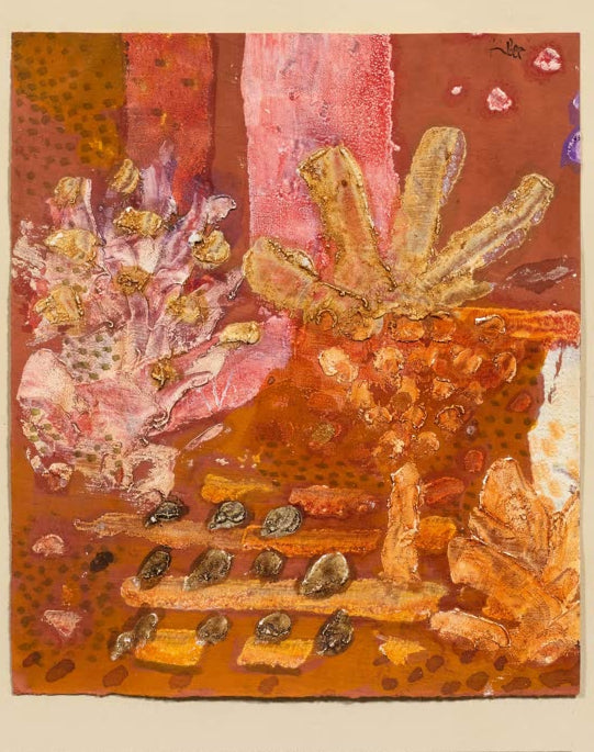 Kunstdruck „Kleiner Garteneck“ von Paul Klee mit abstrakter Gartenlandschaft und farbigen Formen
