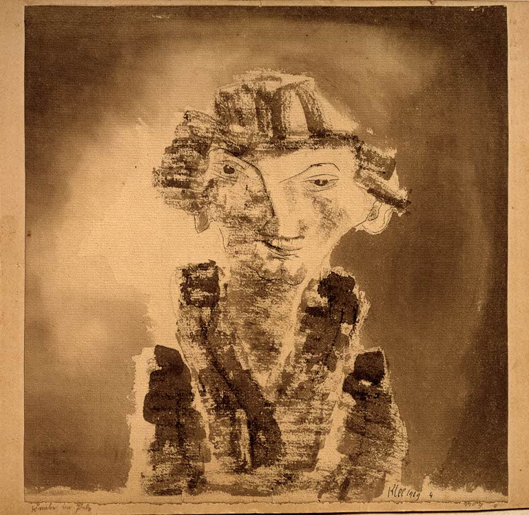Kunstdruck „Knabe mit Pelz“ von Paul Klee, handgefertigt in Deutschland