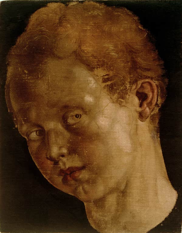 Kunstdruck „Knabenkopf nach links geneigt“ von Albrecht Dürer mit fein ausgearbeiteter Porträtstudie