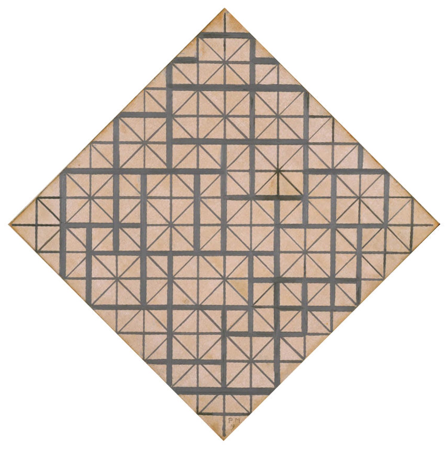 Komposotion mit Schwarz und Grau | Piet Mondrian