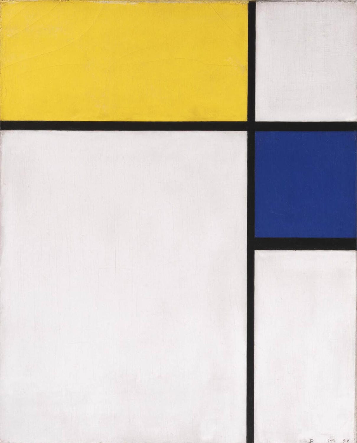 Komposition mit Blau und Gelb | Piet Mondrian