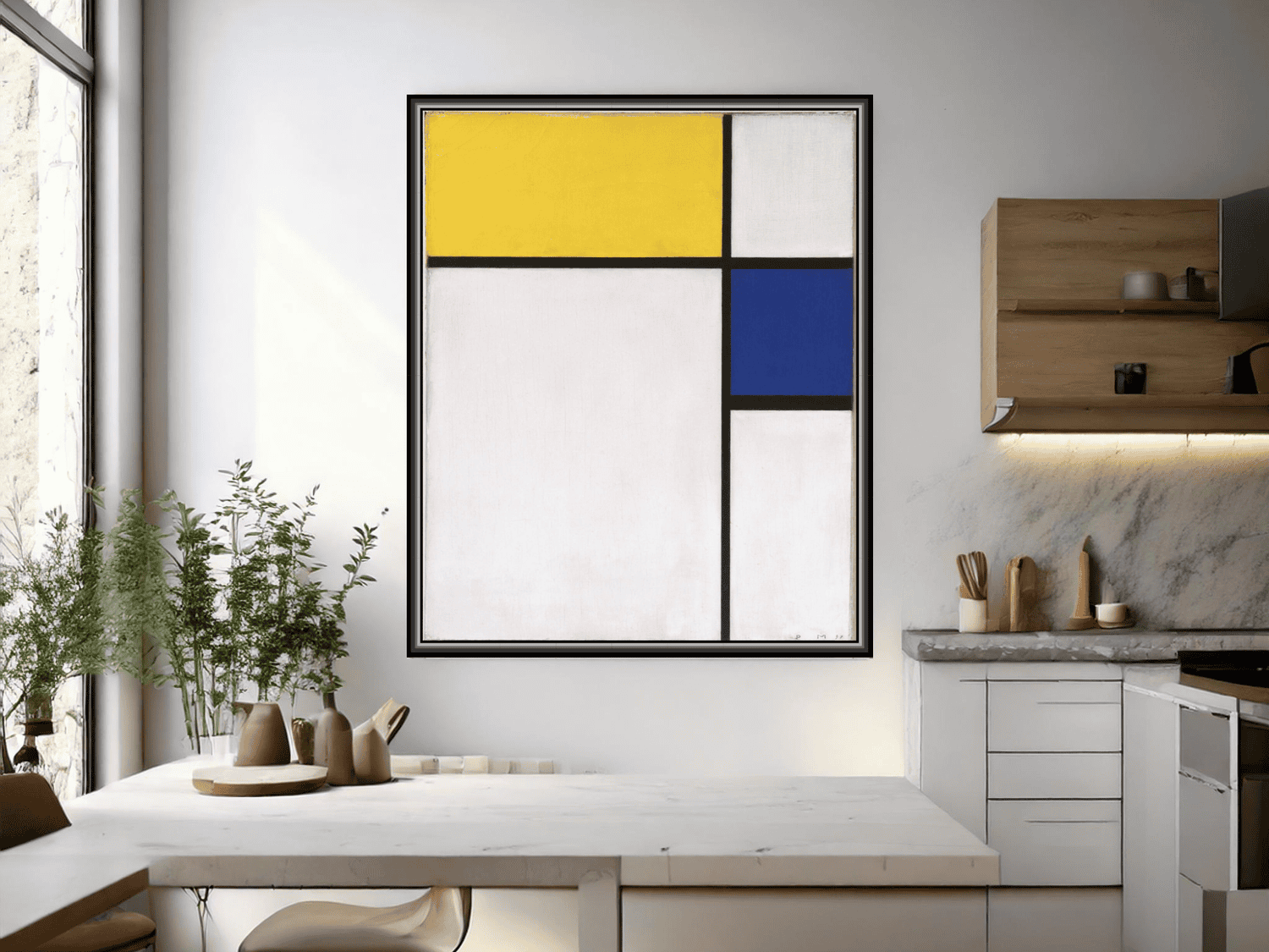 Komposition mit Blau und Gelb | Piet Mondrian