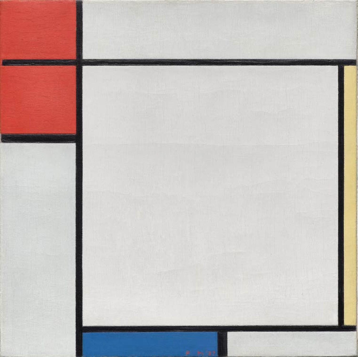 Komposition mit Rot, Gelb und Blau | Piet Mondrian