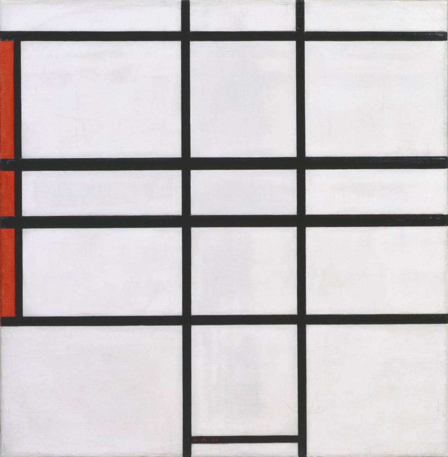 Komposition mit Weiß und Rot | Piet Mondrian
