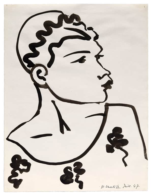 Kunstdruck „Kopf“ von Henri Matisse, handgefertigt in Deutschland