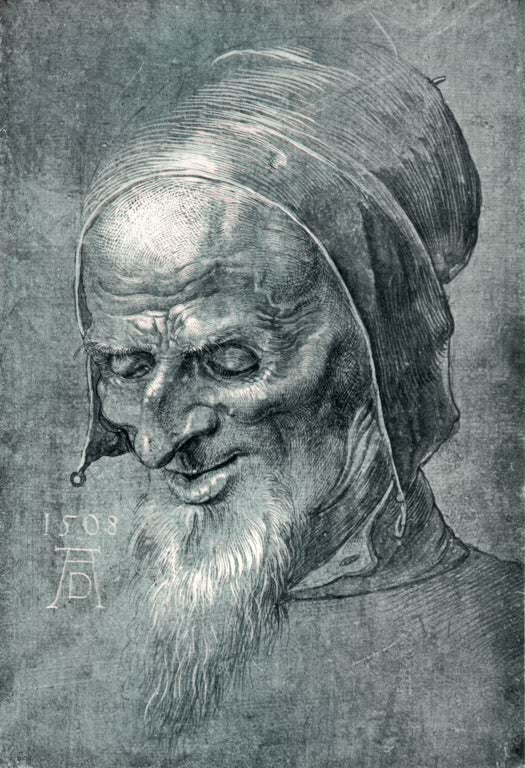 Kunstdruck von „Kopf eines Apostels“ von Albrecht Dürer. Ausdrucksstarkes Porträt eines Apostels aus der Renaissance, in Deutschland handgefertigt.