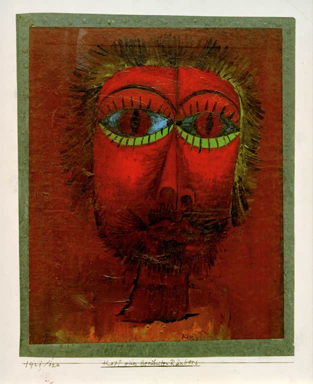 Kunstdruck „Kopf eines berühmten Räubers“ von Paul Klee