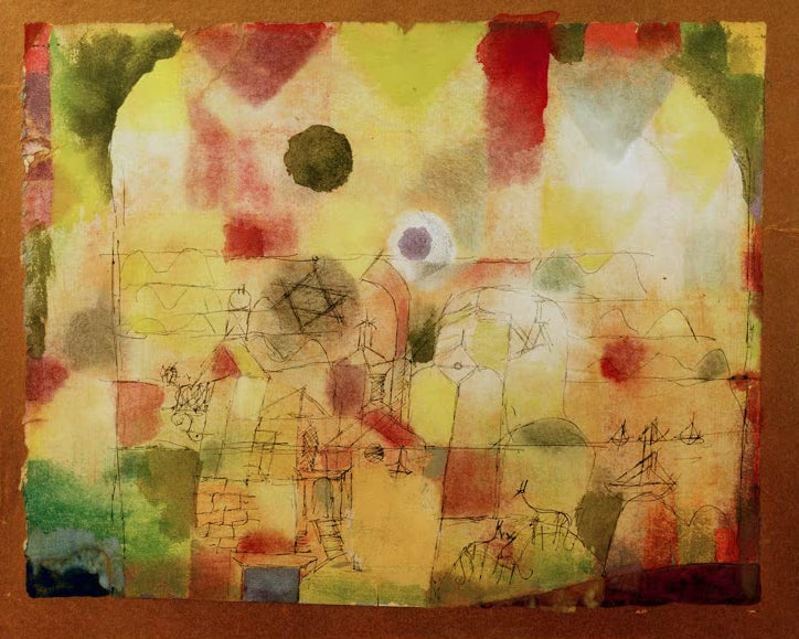 Kunstdruck „Kosmisch durchdrungene Landschaft“ von Paul Klee, handgefertigt in Deutschland