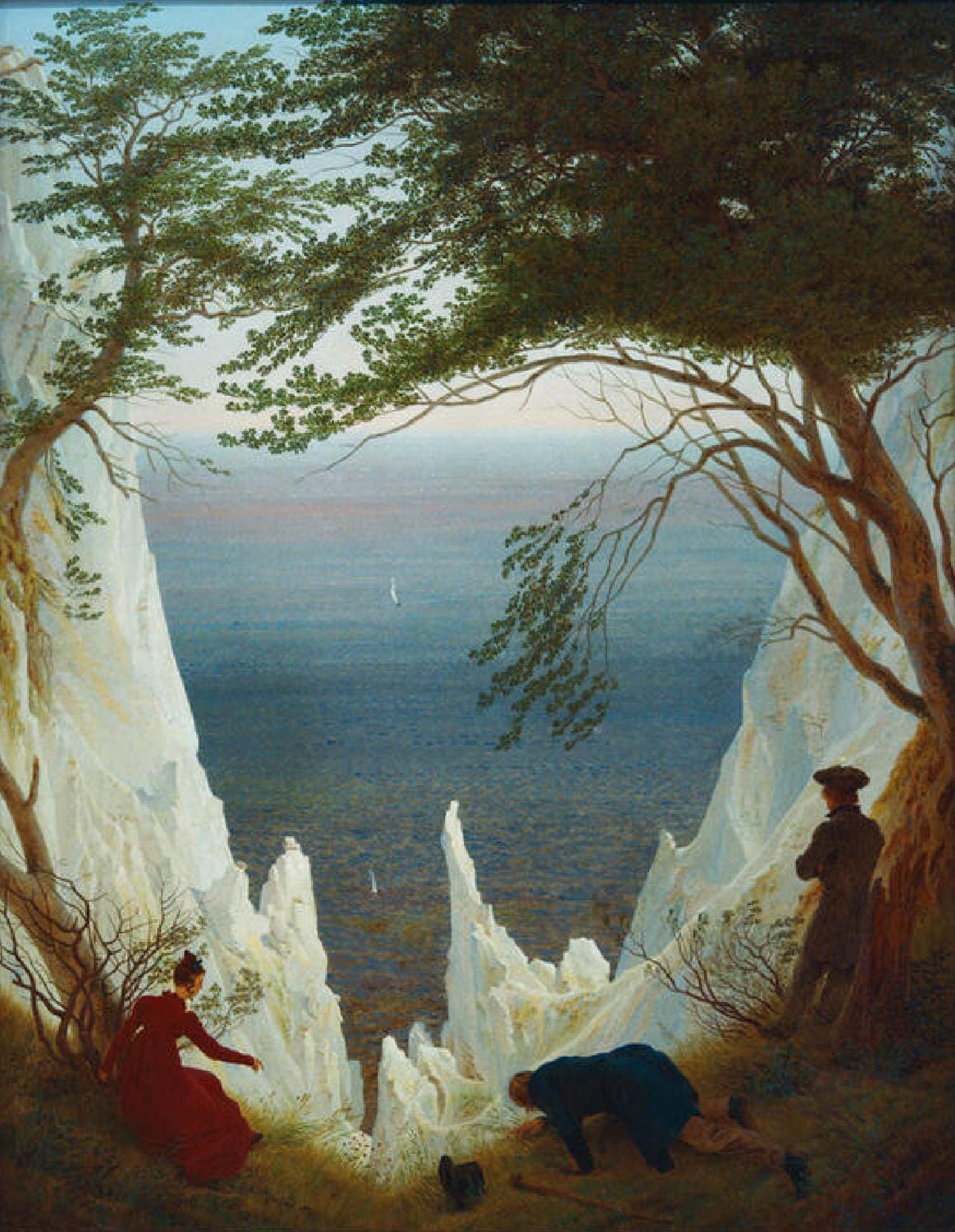 Kreidefelsen auf Rügen von Caspar David Friedrich als Kunstdruck