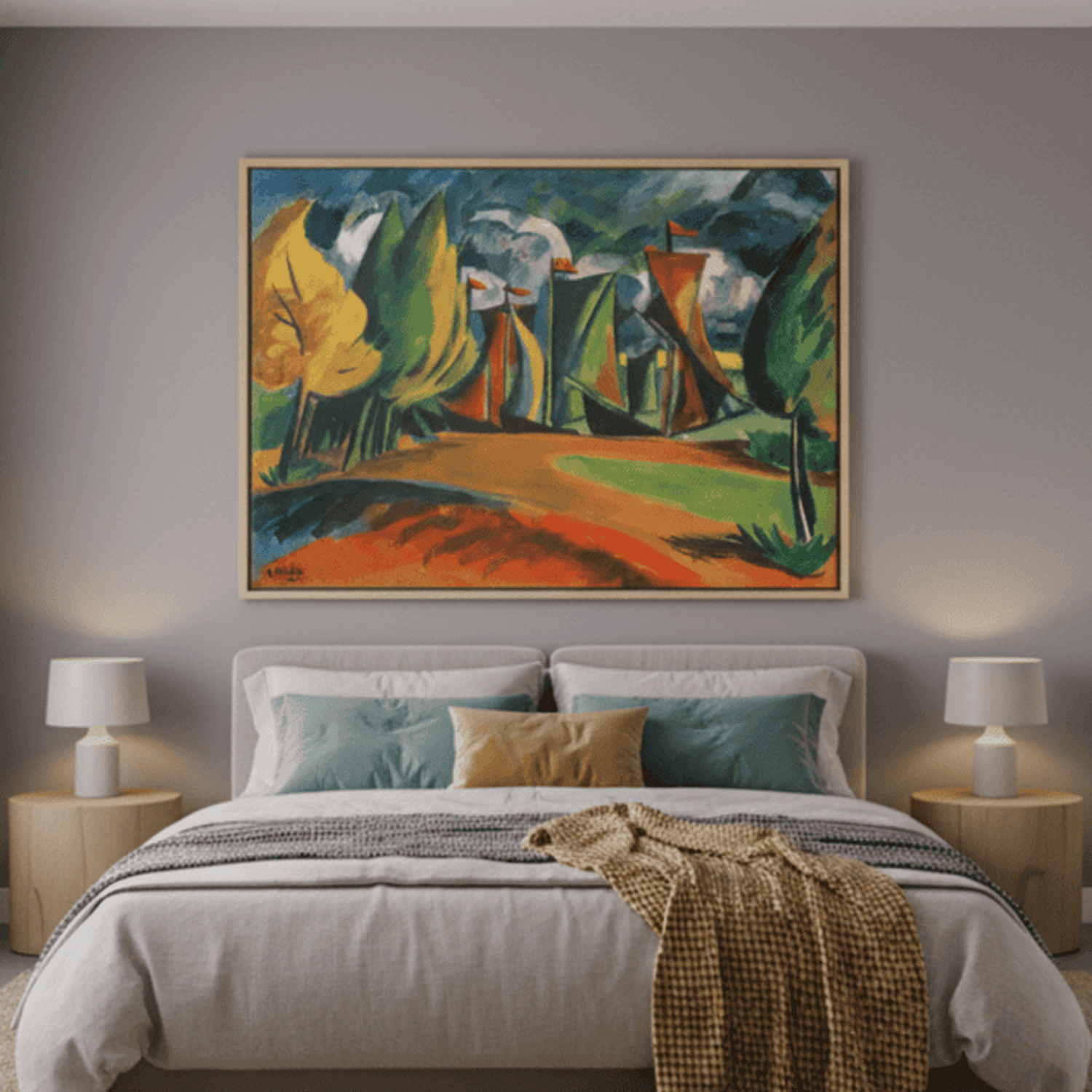 Kurenkähne in der Bucht | Max Pechstein