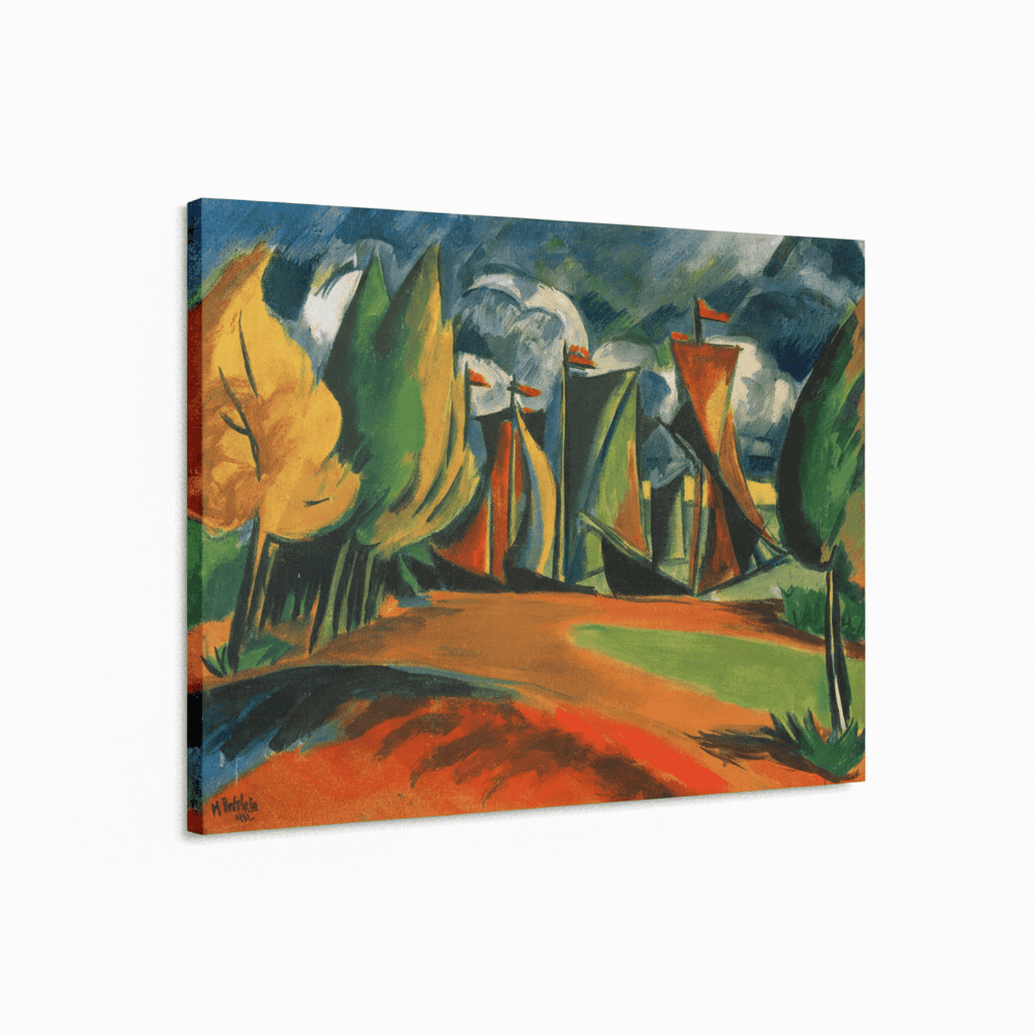 Kurenkähne in der Bucht | Max Pechstein