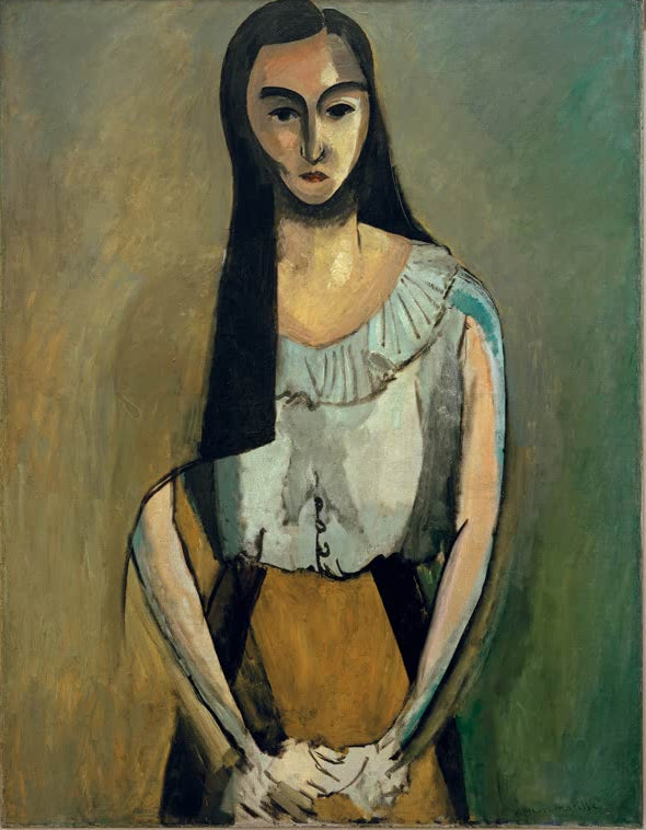 Kunstdruck des Gemäldes „L'Italienne“ von Henri Matisse – hochwertiger Kunstdruck, erhältlich als Poster oder auf Leinwand.