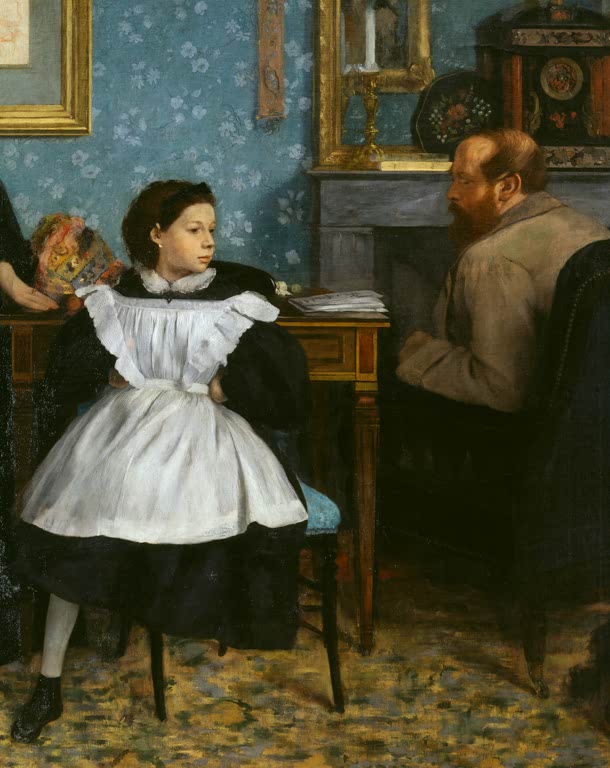 Kunstdruck des Gemäldes „La famille Bellelli“ von Edgar Degas, detailgetreu als Kunstdruck umgesetzt und in Deutschland von Hand gefertigt.