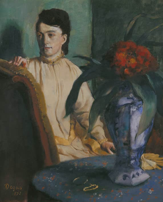 Kunstdruck von „La femme à la potiche“ von Edgar Degas, handgefertigt in Deutschland als Leinwand oder Poster erhältlich