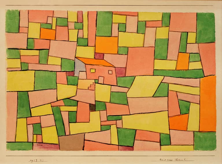 Kunstdruck „Landhaus Thomas R.“ von Paul Klee, handgefertigt in Deutschland