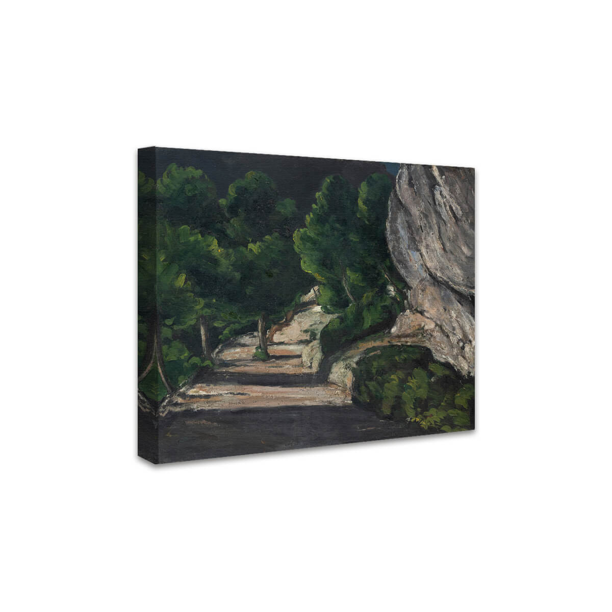 Landschaft. Straße mit Bäumen im Felsgebirge | Paul Cézanne