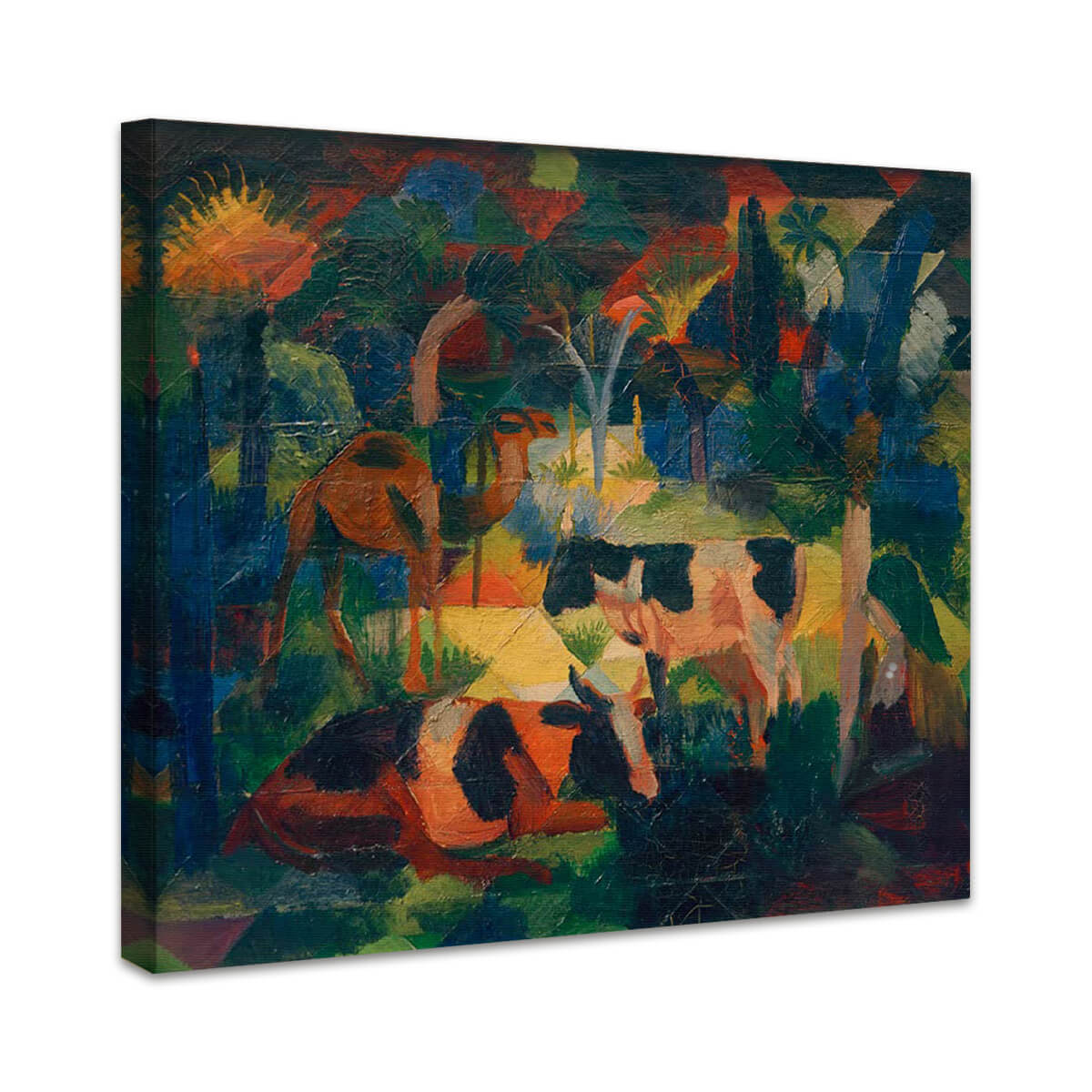 Landschaft mit Kühen und Kamel | August Macke