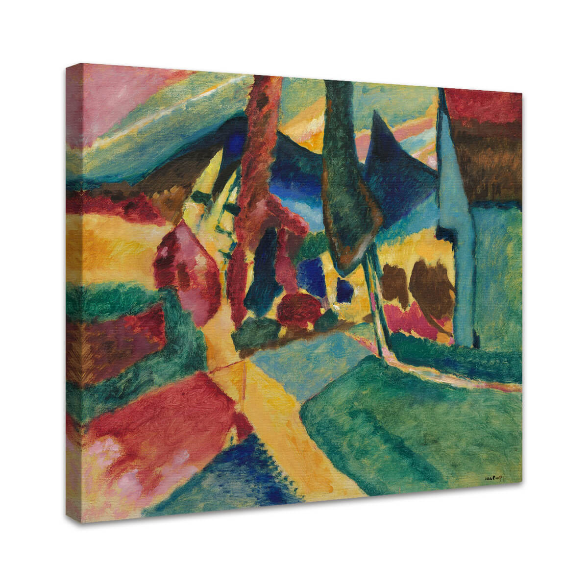 Landschaft mit zwei Pappeln | Wassily Kandinsky