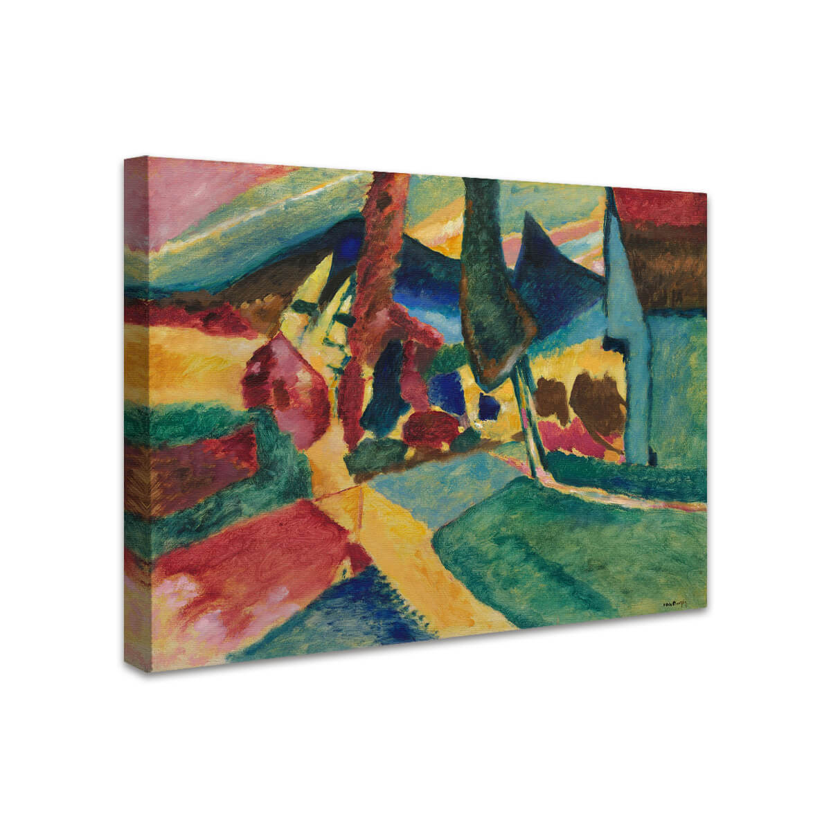 Landschaft mit zwei Pappeln | Wassily Kandinsky